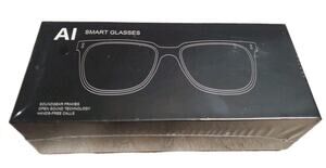 AI Smart Glasses Open‑Ear Audio Hands‑Free Calls Built‑In Mics USB Charging
